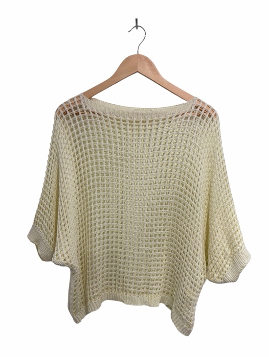 Sweaters - Made in Italy Light Yellow Open-Weave Women’s Sweater Cover-Up